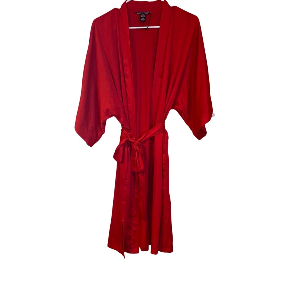 Red satin Victorias Secret robe